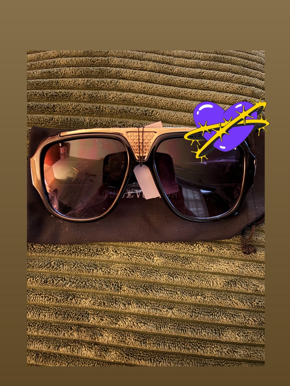 Designer Black Mens Oversized Sunglasses, NEW